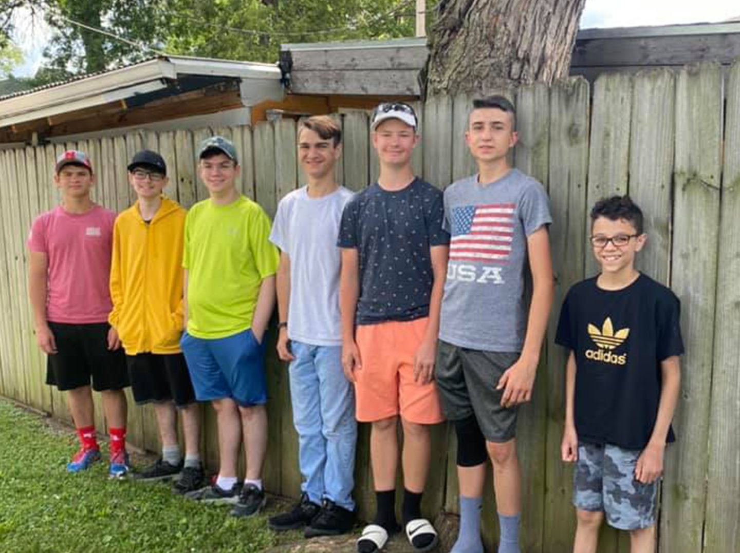teen youth group leaving for teen camp
