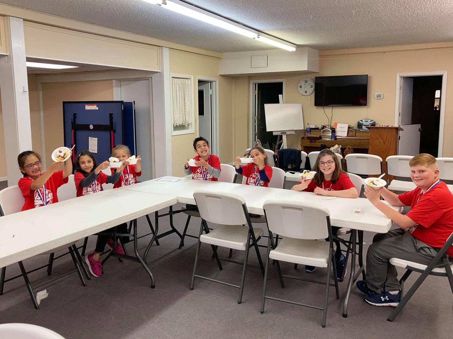wisguys' character quest kids eating ice cream sundaes
